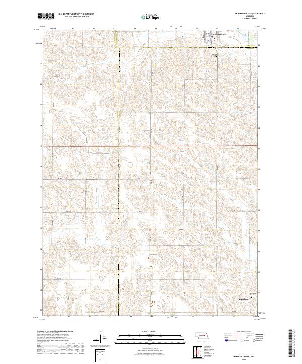 Newman Grove topographic map thumbnail