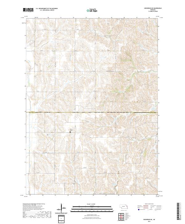 Nickerson NE topographic map thumbnail