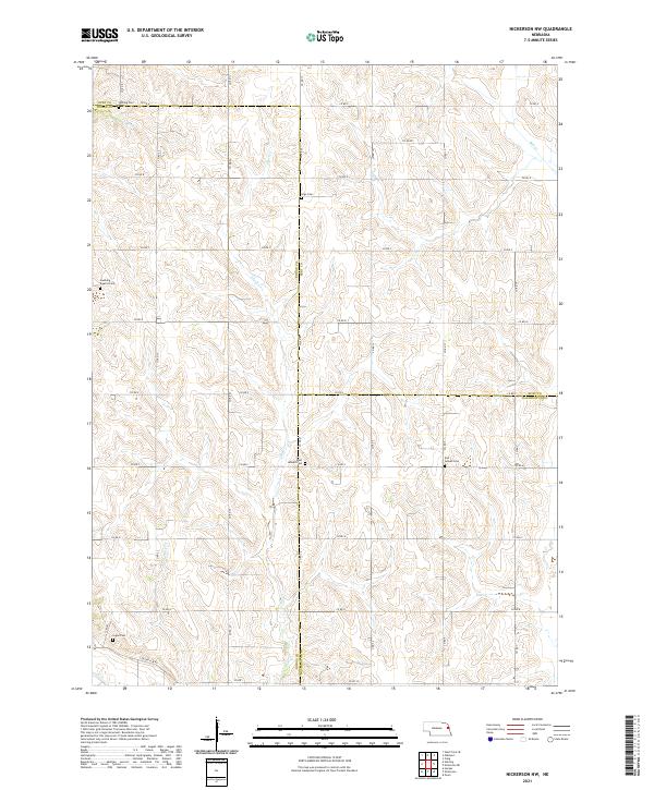 Nickerson NW topographic map thumbnail