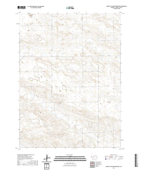 North of Oliver Reservoir topographic map thumbnail