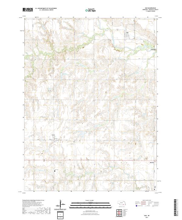 Oak topographic map thumbnail