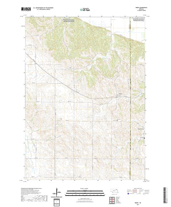 Obert topographic map thumbnail