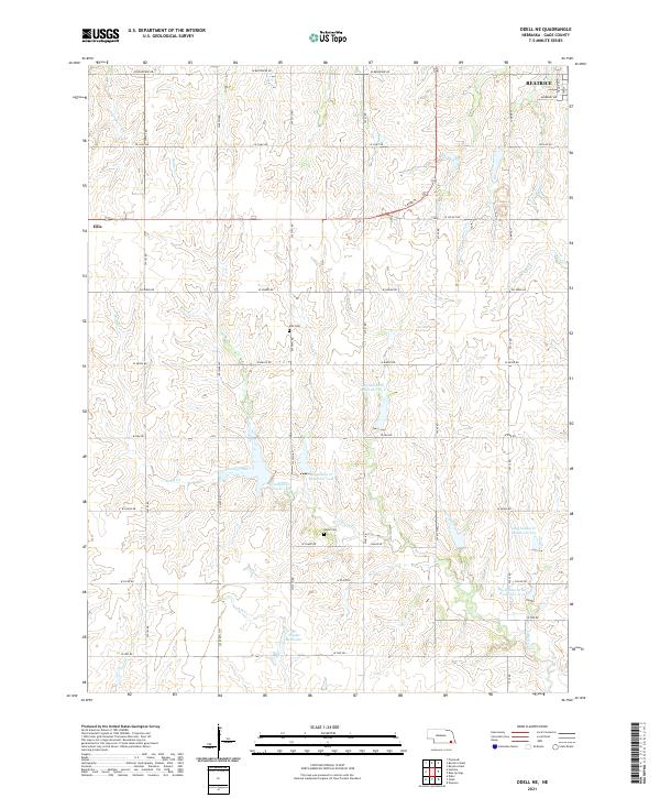 Odell NE topographic map thumbnail