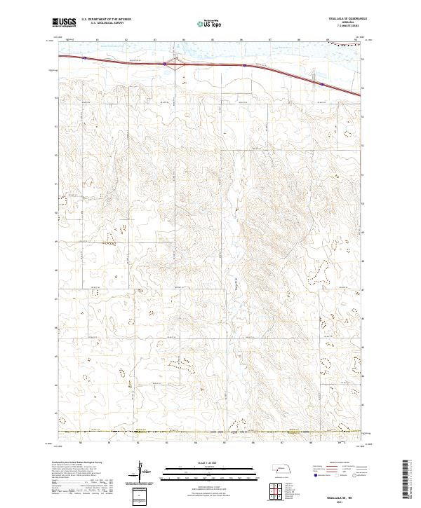 Ogallala SE topographic map thumbnail