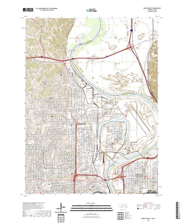 Omaha North topographic map thumbnail