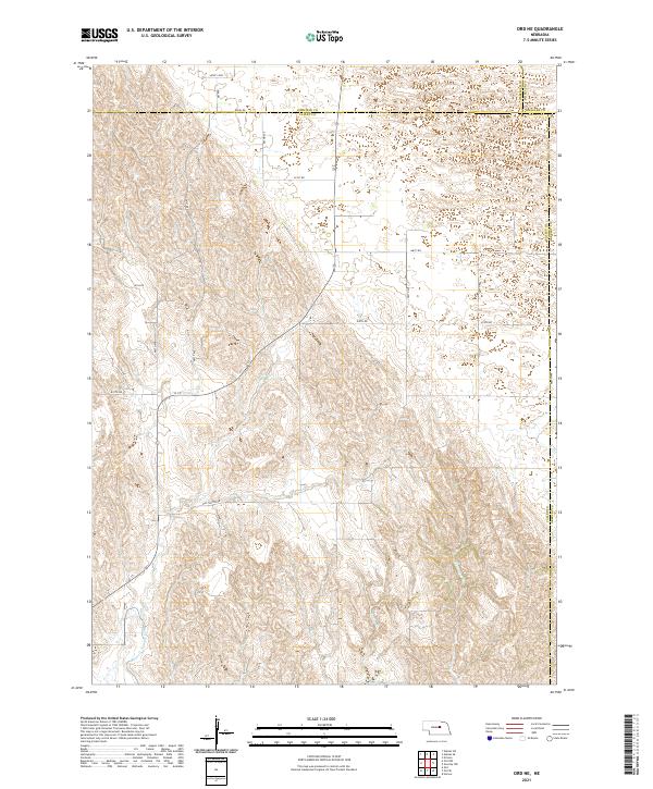 Ord NE topographic map thumbnail