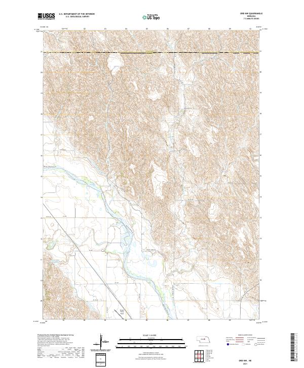 Ord NW topographic map thumbnail
