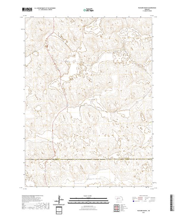 Packard Ranch topographic map thumbnail