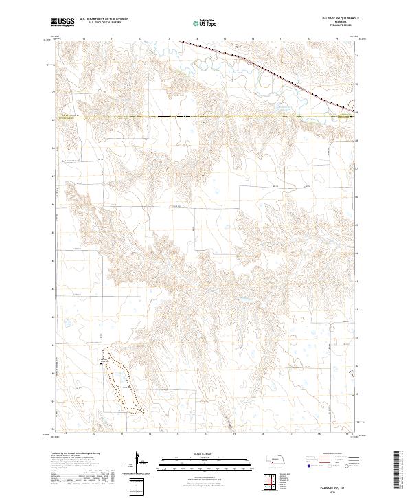 Palisade SW topographic map thumbnail