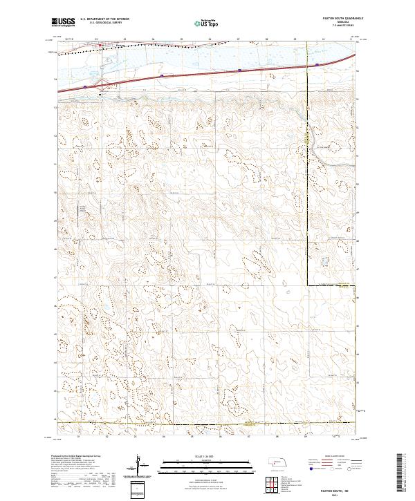 Paxton South topographic map thumbnail