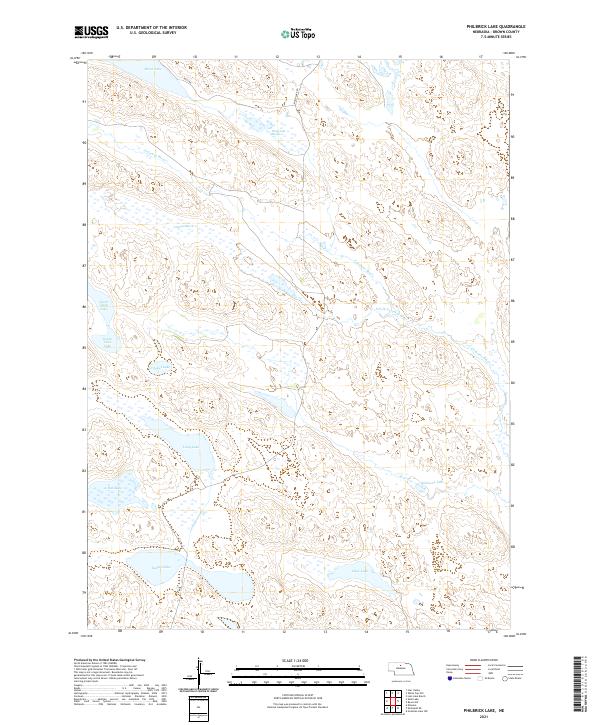 Philbrick Lake topographic map thumbnail