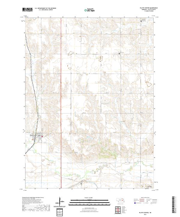Platte Center topographic map thumbnail