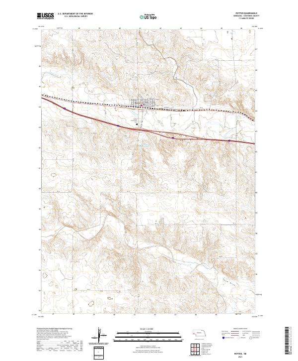 Potter topographic map thumbnail