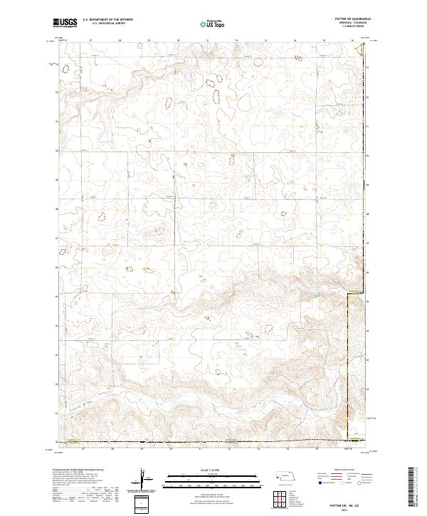 Potter SW topographic map thumbnail