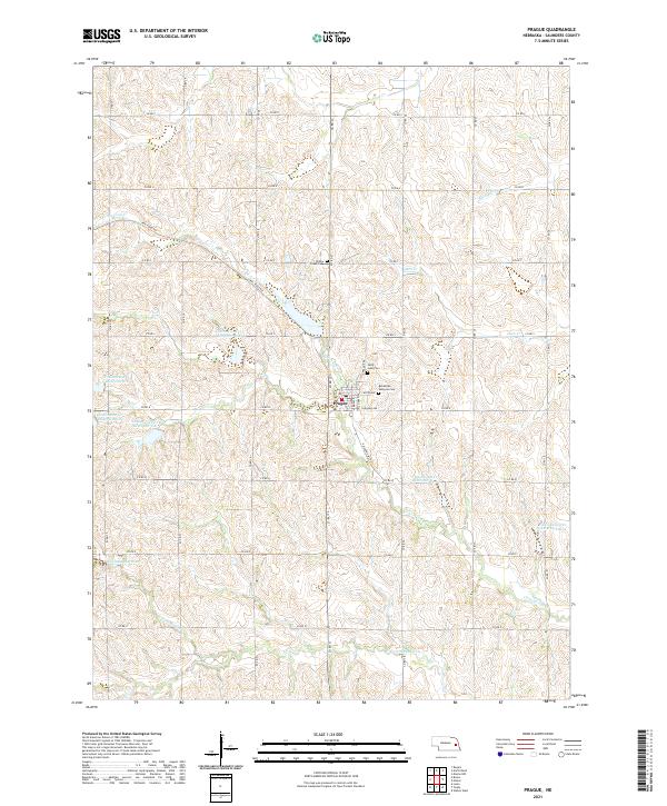 Prague topographic map thumbnail