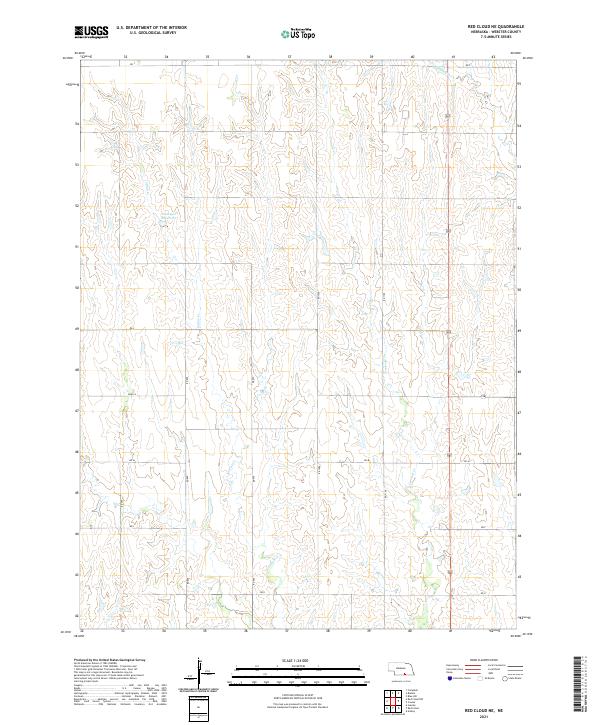 Red Cloud NE topographic map thumbnail