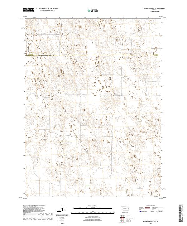Reservoir Lake SW topographic map thumbnail
