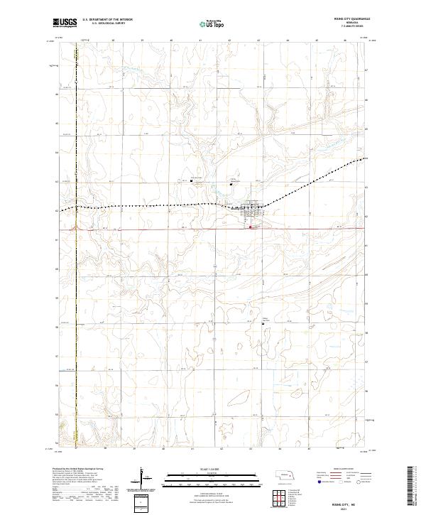 Rising City topographic map thumbnail