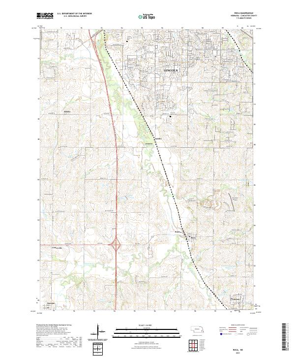Roca topographic map thumbnail