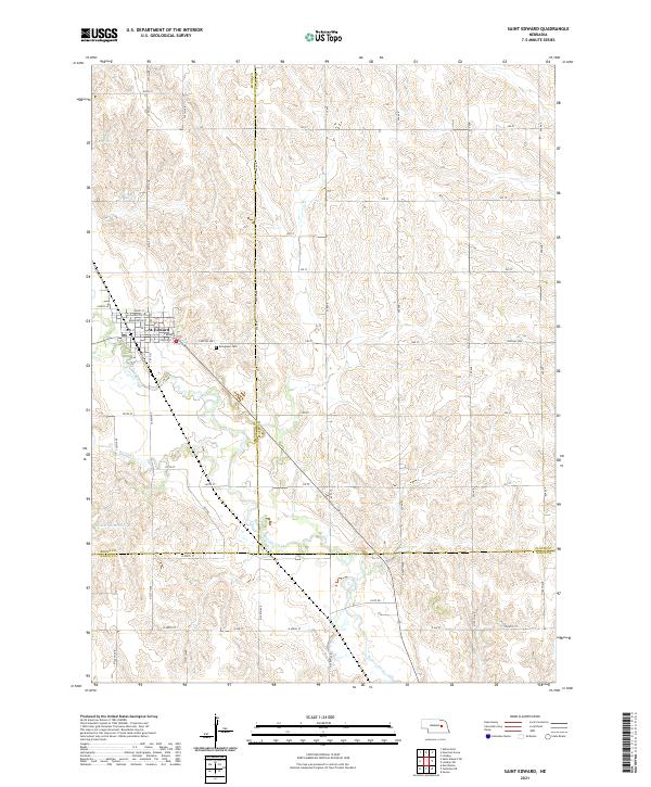 Saint Edward topographic map thumbnail