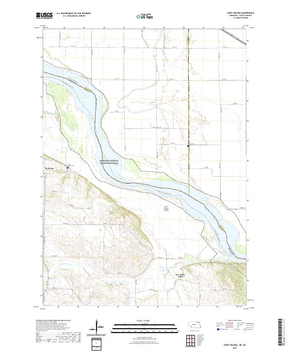 Saint Helena topographic map thumbnail