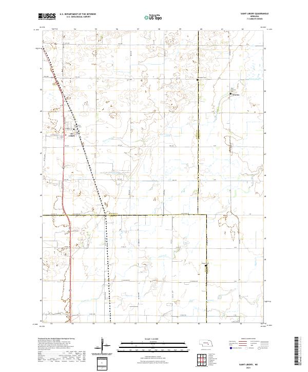 Saint Libory topographic map thumbnail