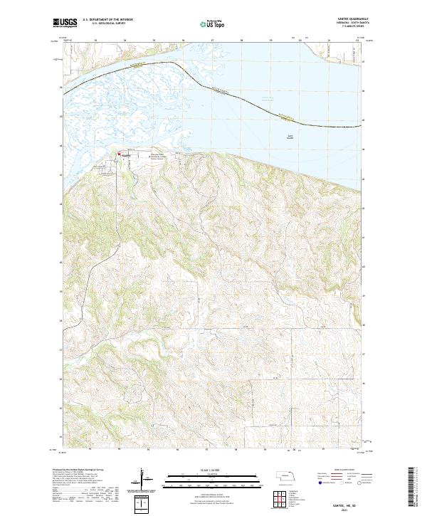 Santee topographic map thumbnail