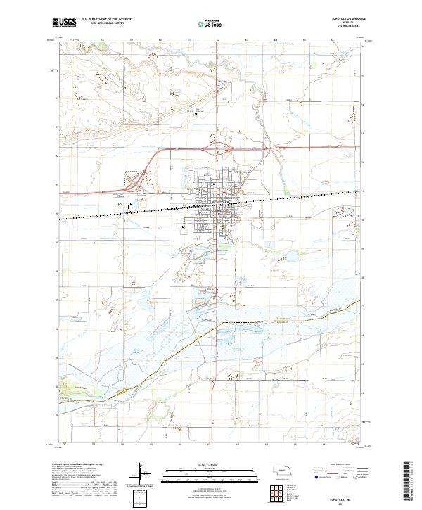 Schuyler topographic map thumbnail