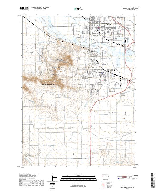 Scottsbluff South topographic map thumbnail
