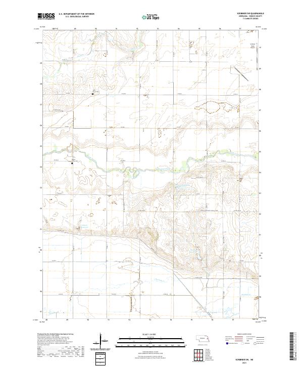 Scribner SW topographic map thumbnail