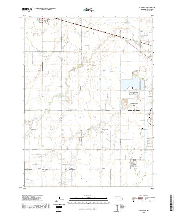 Shelton NE topographic map thumbnail