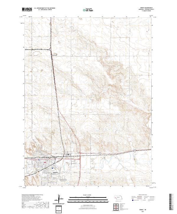 Sidney topographic map thumbnail
