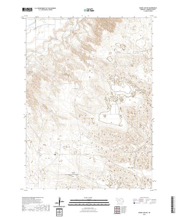 Skunk Lake NE topographic map thumbnail