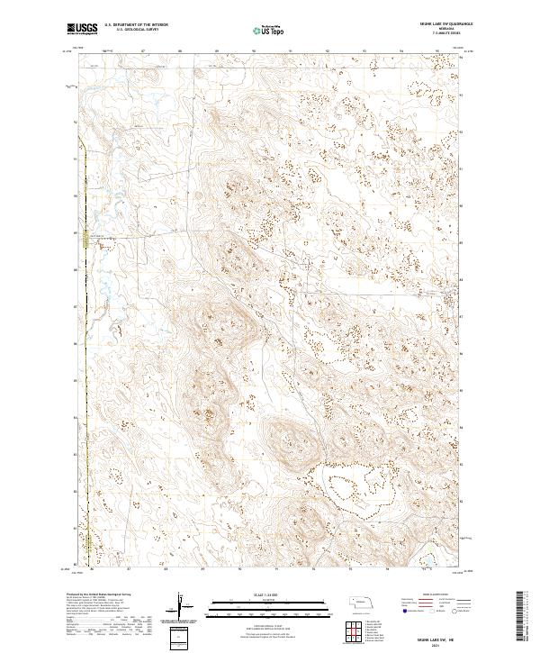 Skunk Lake SW topographic map thumbnail