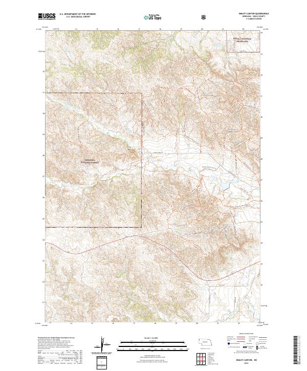 Smiley Canyon topographic map thumbnail