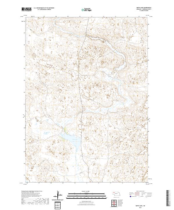 Smith Lake topographic map thumbnail