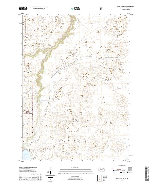 Snake River Falls topographic map thumbnail