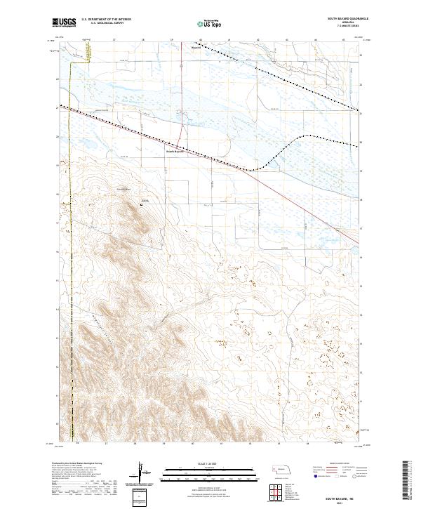 South Bayard topographic map thumbnail
