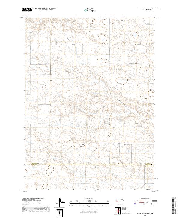 South of Gabe Rock topographic map thumbnail