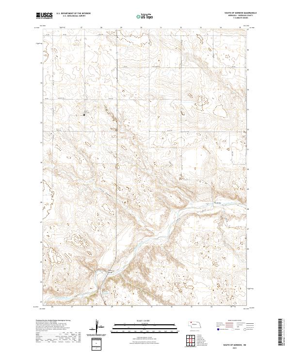 South of Gordon topographic map thumbnail