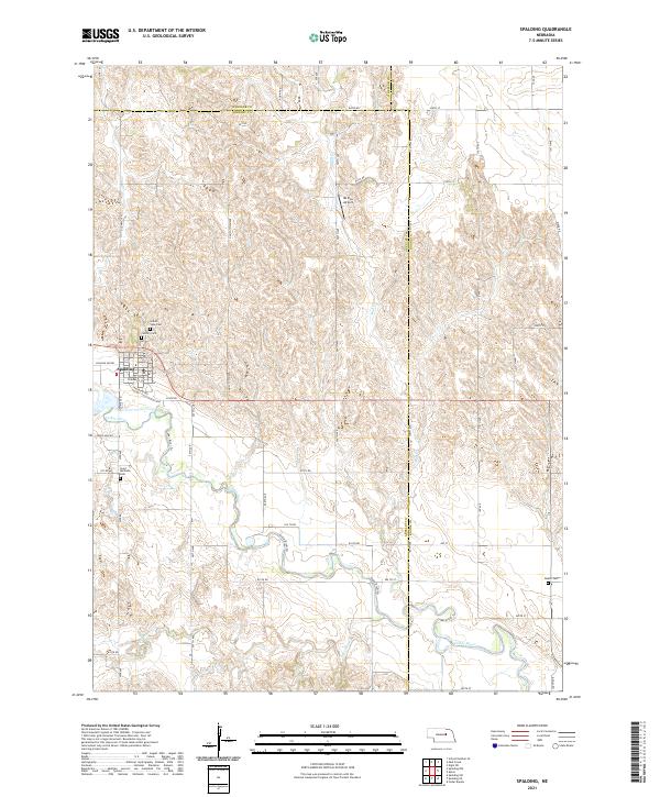Spalding topographic map thumbnail