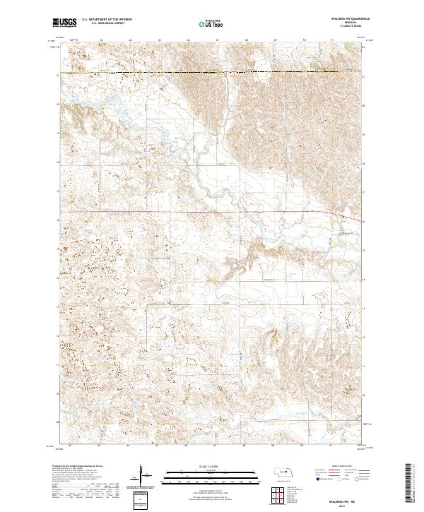 Spalding NW topographic map thumbnail