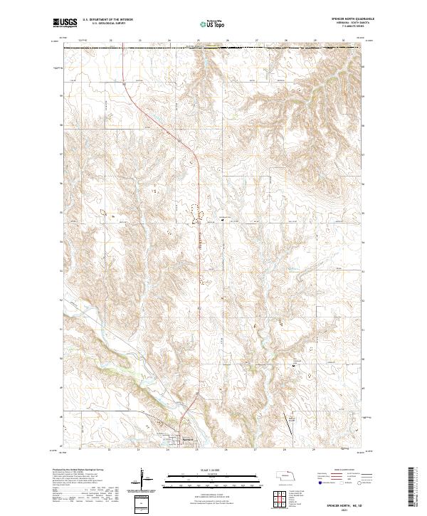 Spencer North topographic map thumbnail