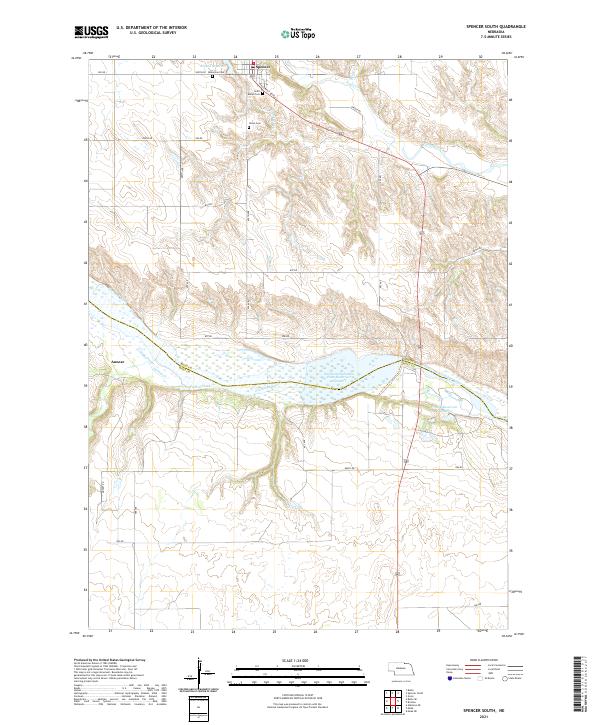 Spencer South topographic map thumbnail