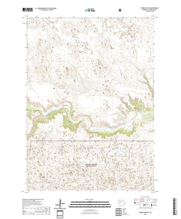 Spring Canyon topographic map thumbnail