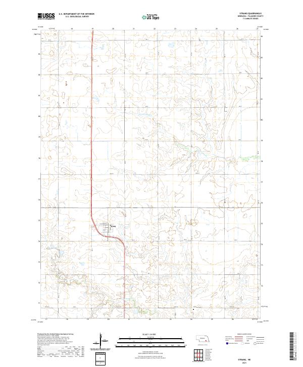 Strang topographic map thumbnail