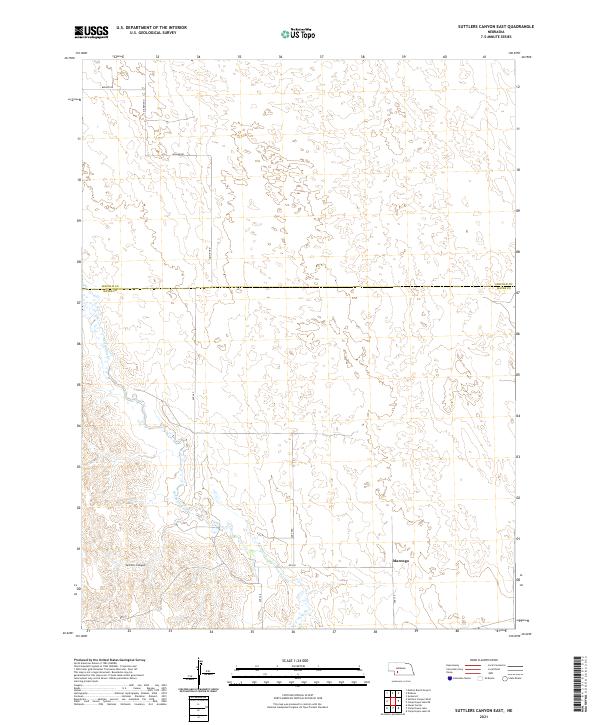 Suttlers Canyon East topographic map thumbnail