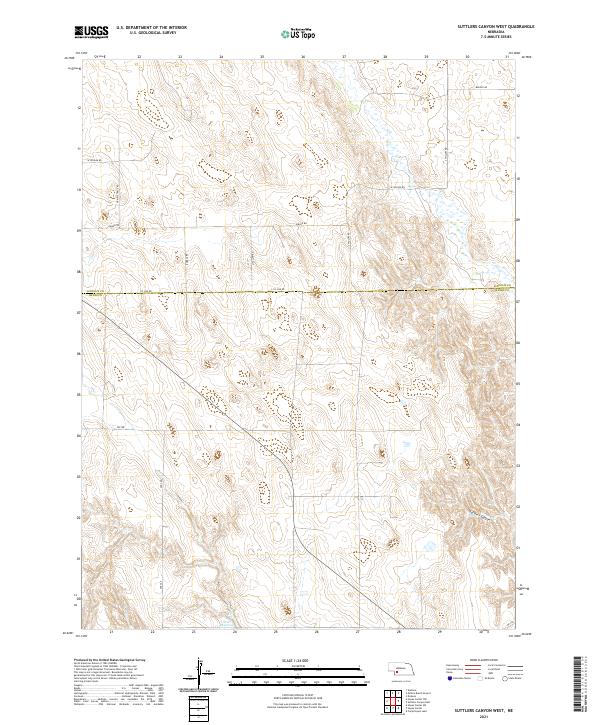 Suttlers Canyon West topographic map thumbnail