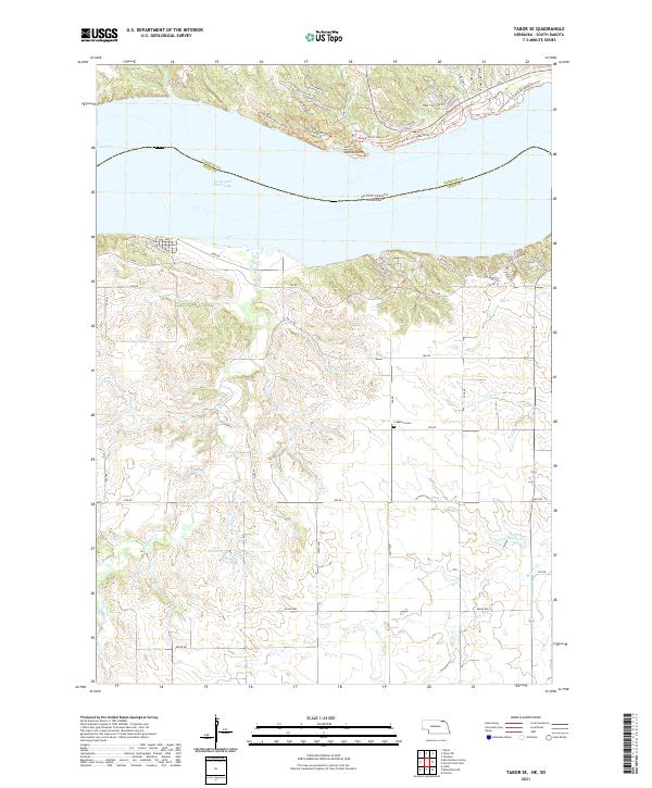 Tabor SE topographic map thumbnail