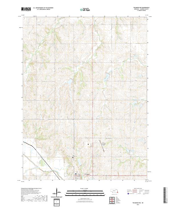 Tecumseh NW topographic map thumbnail